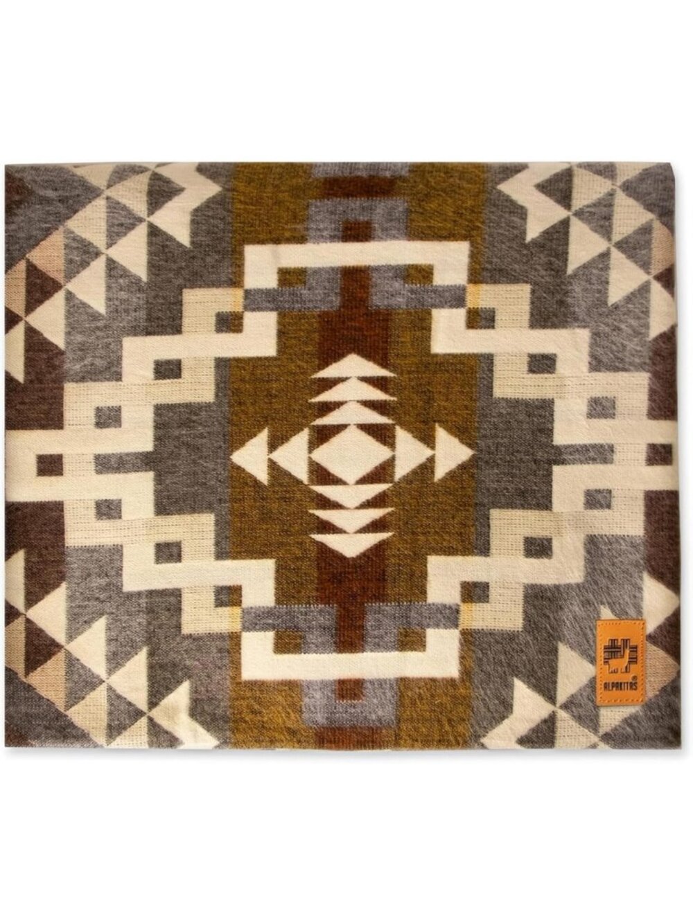 Cozy 70% Alpaca Wool Blanket - Warm Twin Outdoor Throw, Gray & Yellow Design